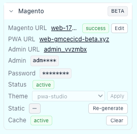 Application block for Magento