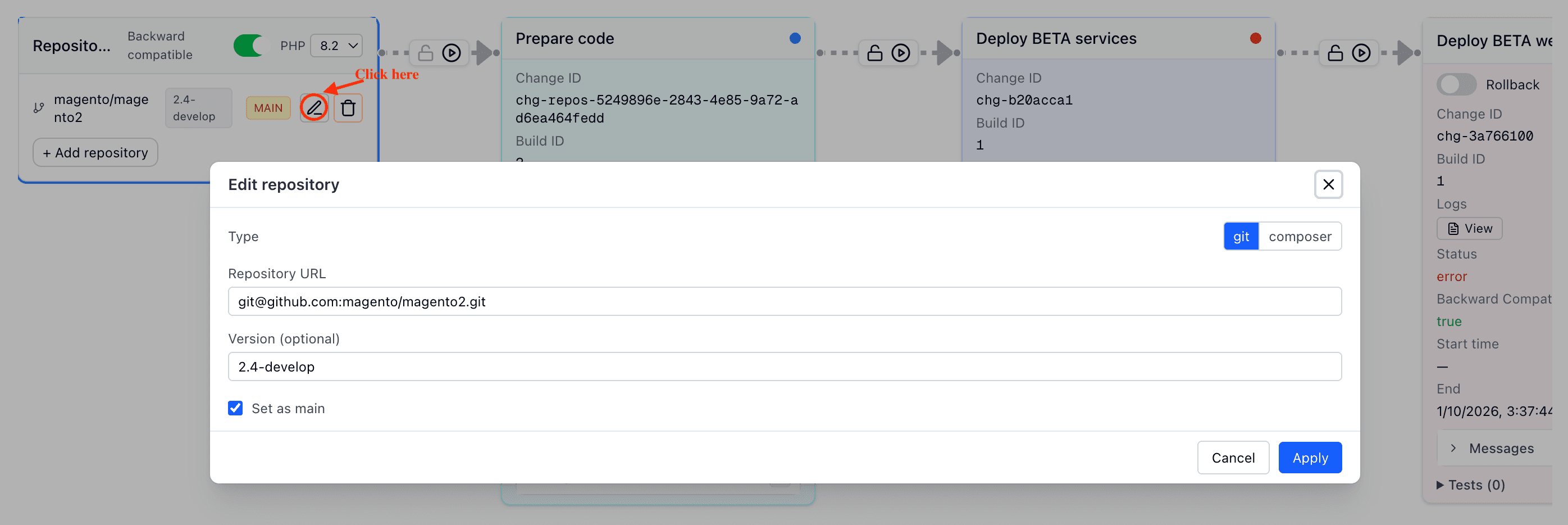 Adding new packages to the pipeline