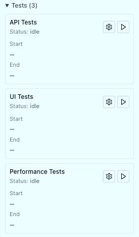 Test configuration overview